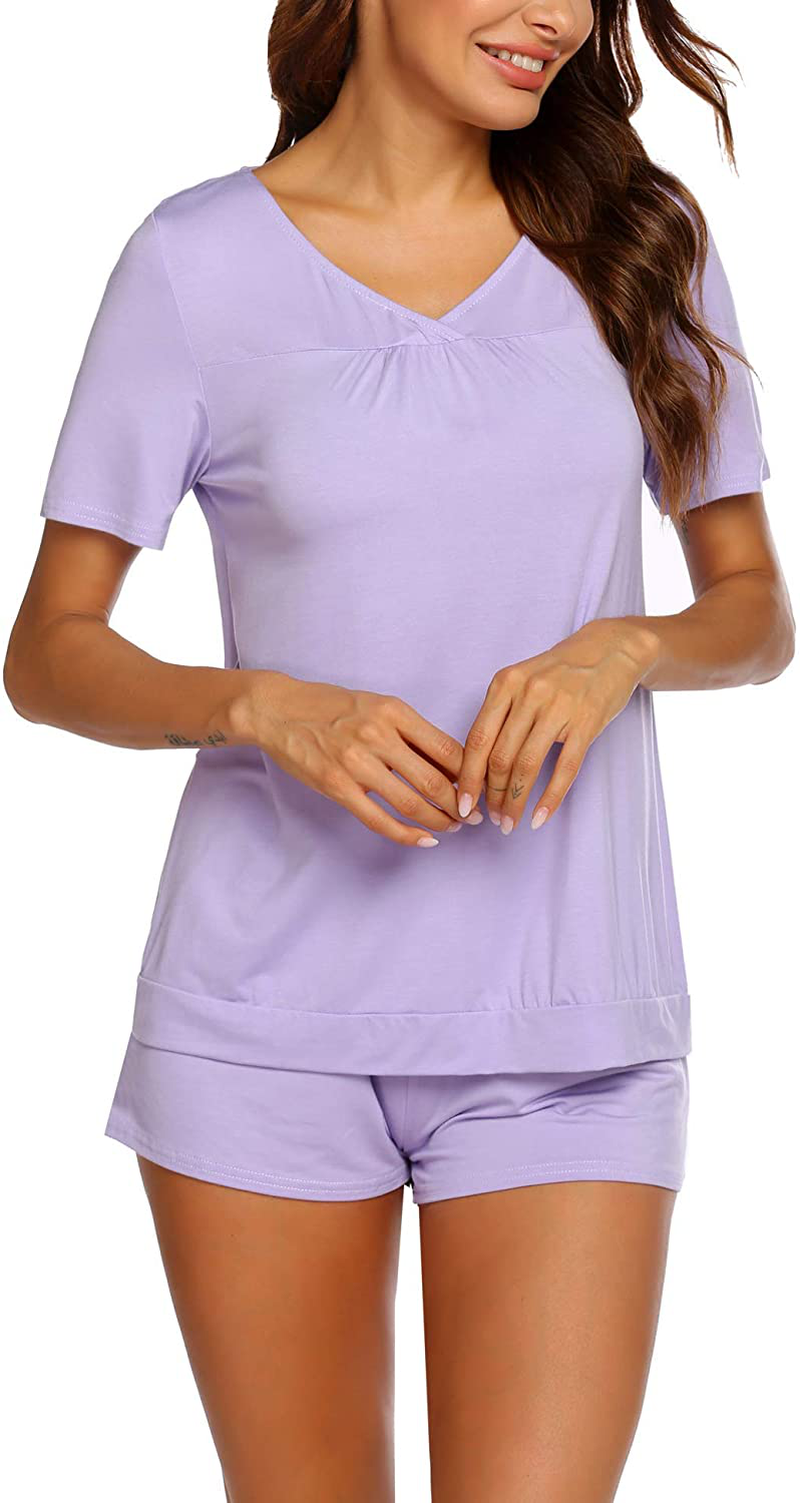 Avidlove Women'S Shorts Pajama Set Short Sleeve Sleepwear Nightwear Pjs S-XXL Apparel & Accessories > Clothing > Sleepwear & Loungewear Kylie Max   