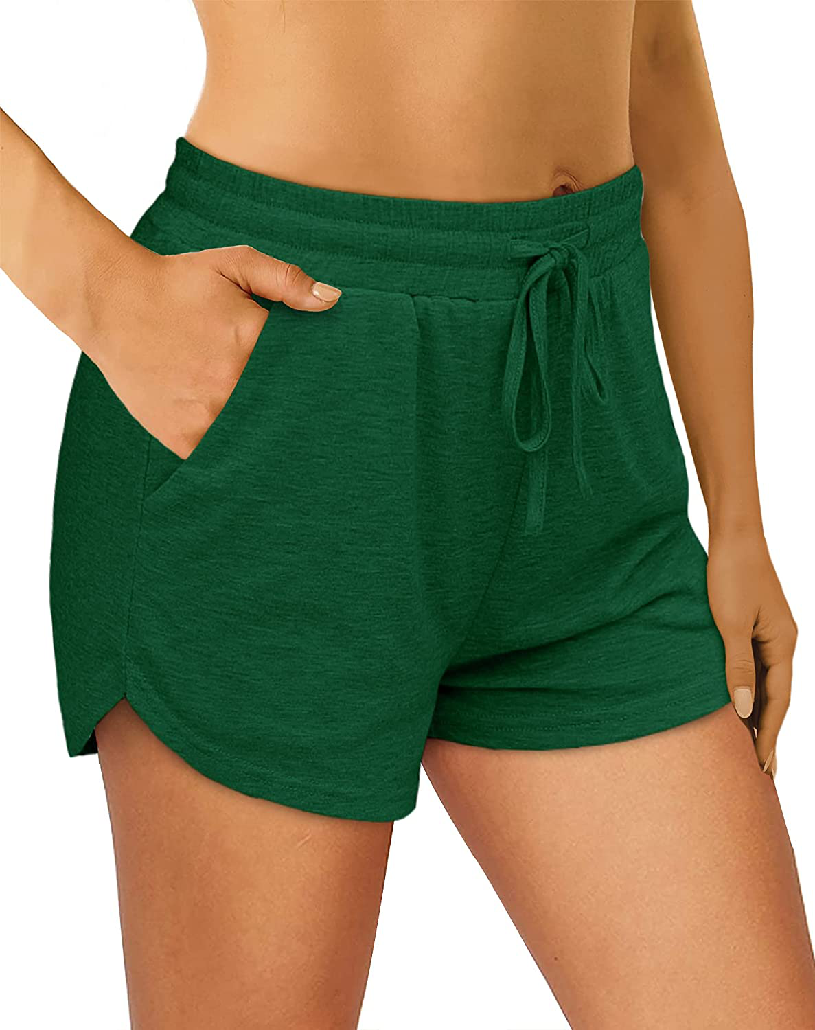 OFEEFAN Womens Athletic Shorts Running Dolphin Shorts with Pockets and Drawstring Apparel & Accessories > Clothing > Shorts Kylie Max   