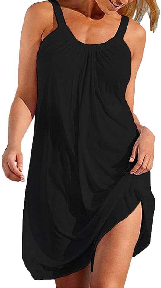 Bluetime Women'S Beach Bathing Suit Swimsuit Cover Ups Swimwear Summer Halter Dress Apparel & Accessories > Clothing > Swimwear Kylie Max   