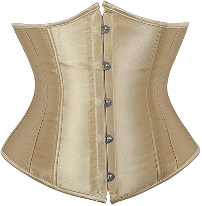 Frawirshau Women'S 9427 Lace up Boned Underbust Waist Trainer Corset Apparel & Accessories > Clothing > Underwear & Socks > Lingerie frawirshau Beige-7055 Waist:40"-41"/6XL 