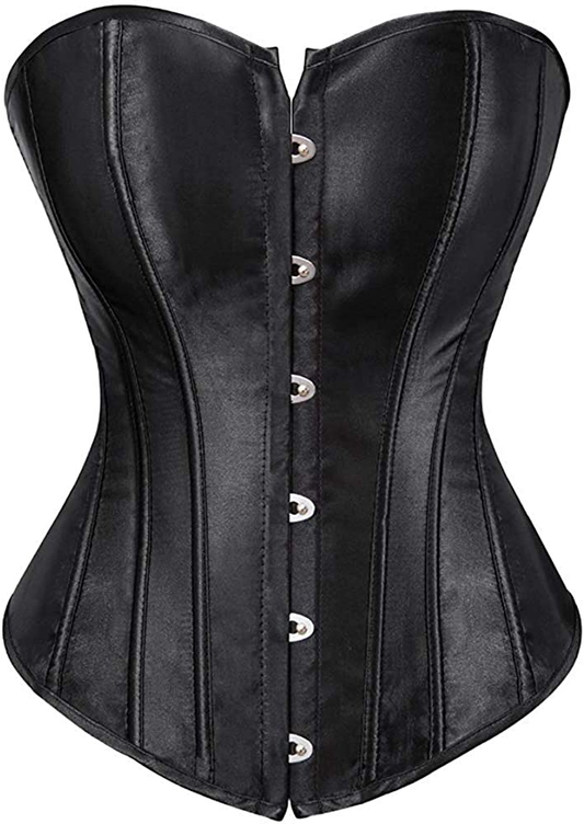 Blidece Women'S Fashion Sexy Vintage Underbust Corset Bustier Waist Cincher with G-String S-6XL Apparel & Accessories > Clothing > Underwear & Socks > Lingerie Blidece Black #2 Medium 