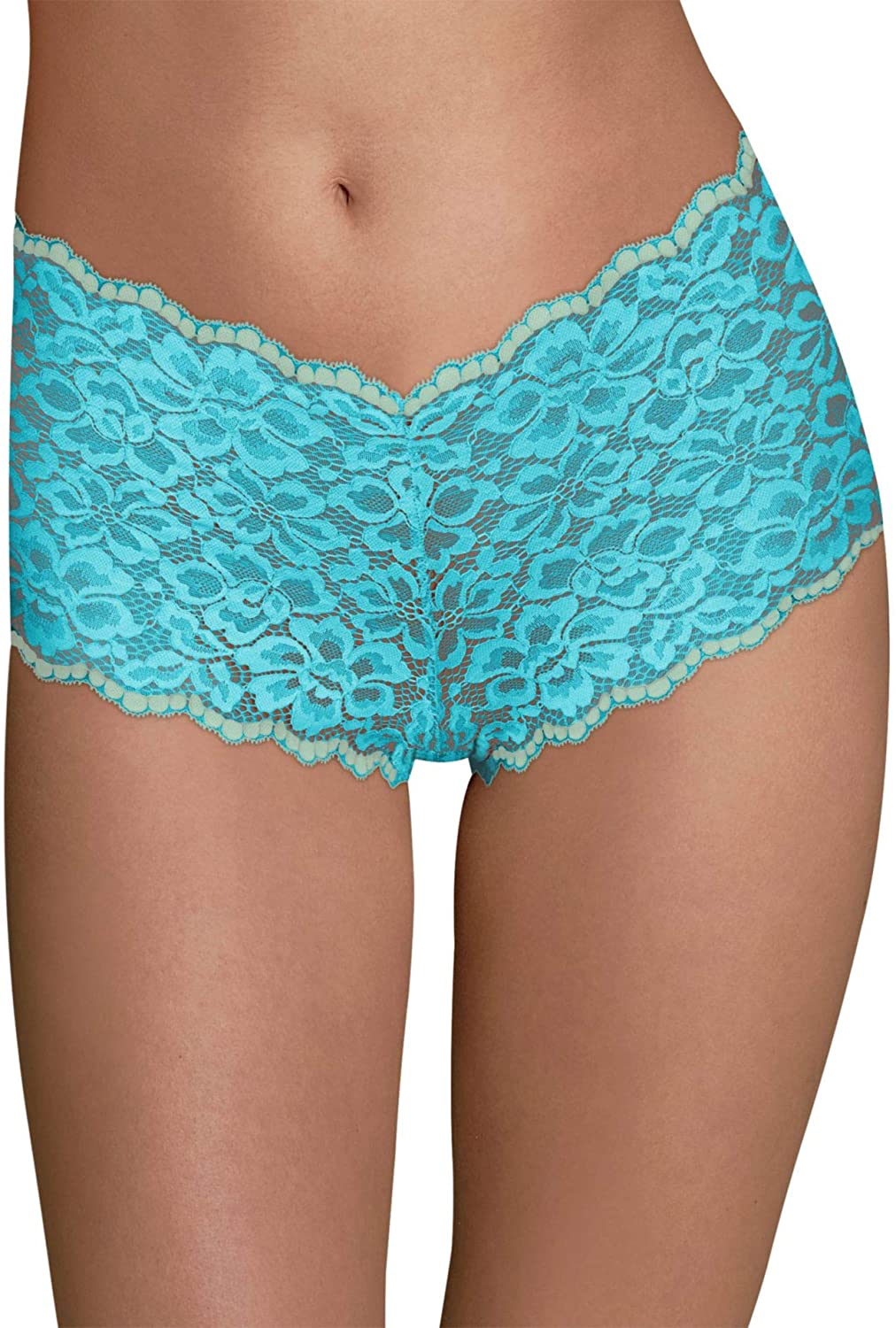 Maidenform Women'S Casual Comfort Cheeky Boyshort Apparel & Accessories > Clothing > Underwear & Socks > Underwear Maidenform Blue Horizon/Mint Sparkle 8 