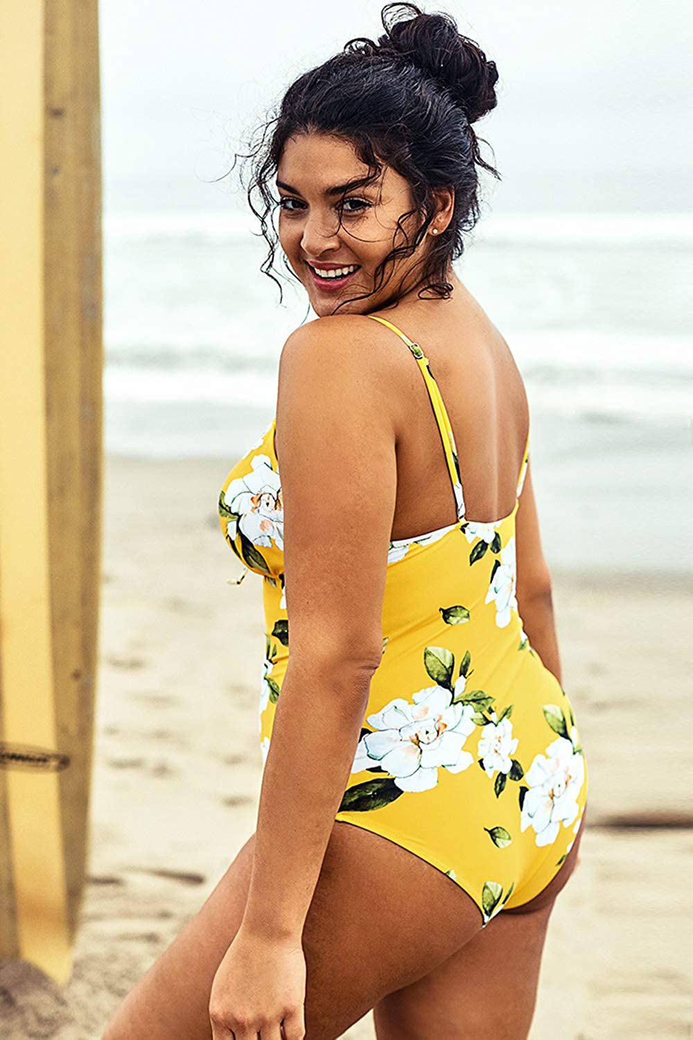 CUPSHE Women'S plus Size One Piece Swimsuit Floral Lace Adjustable Bikini Apparel & Accessories > Clothing > Swimwear Kylie Max   