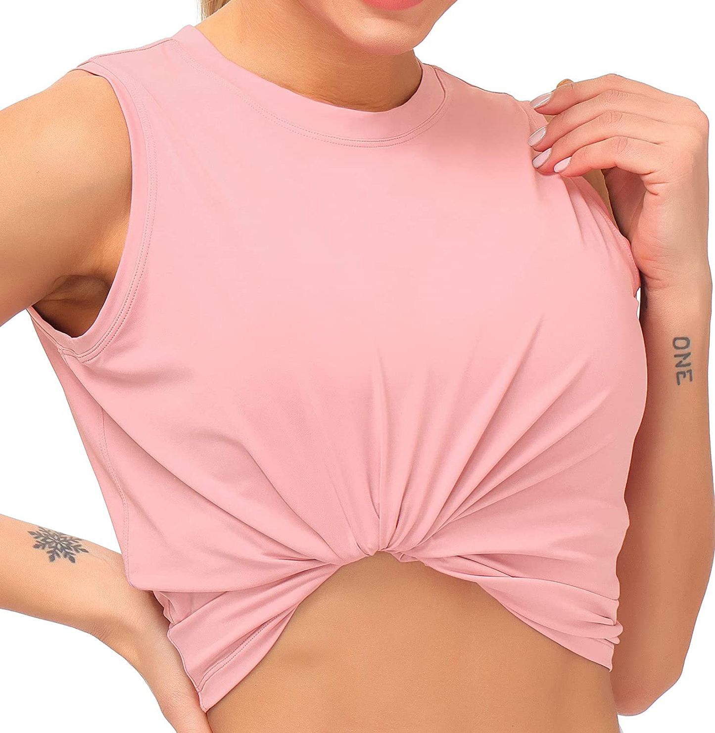 Dragon Fit Women Sleeveless Yoga Tops Workout Cool T-Shirt Running Short Tank Crop Tops Apparel & Accessories > Clothing > Activewear Kylie Max   