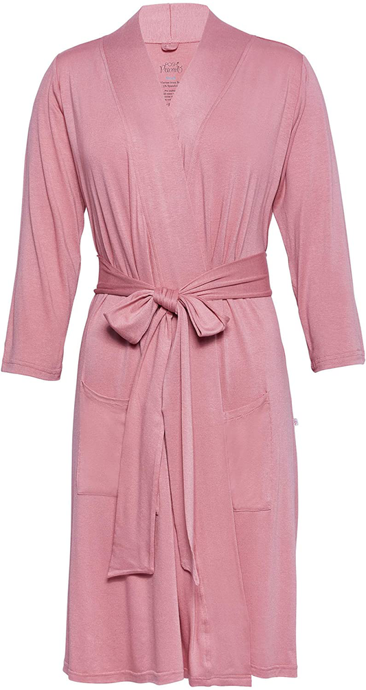 Posh Peanut Mommy Robe for Maternity, Labor Delivery Soft Nursing Lounge Wear, Viscose from Bamboo Apparel & Accessories > Clothing > Sleepwear & Loungewear > Robes Posh Peanut Dusty Rose Small 