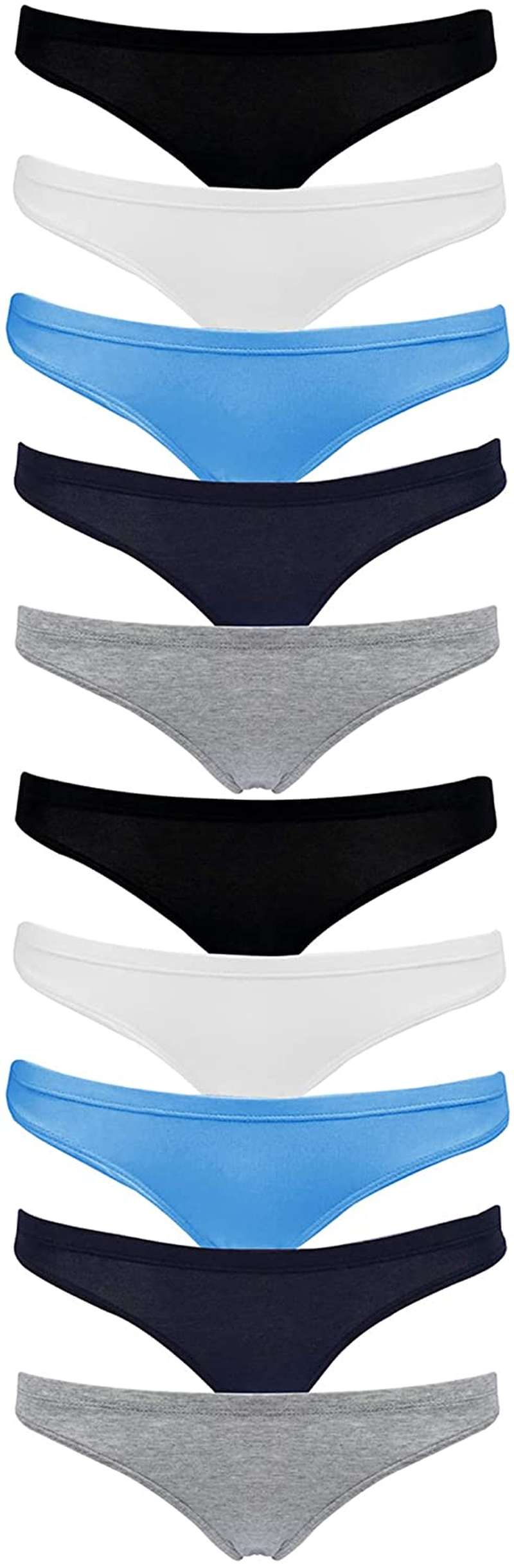 Emprella Women Underwear, 10 Pack Womens Cotton Stretch Bikini Panties for Ladies Apparel & Accessories > Clothing > Underwear & Socks > Underwear Emprella Assorted Small 