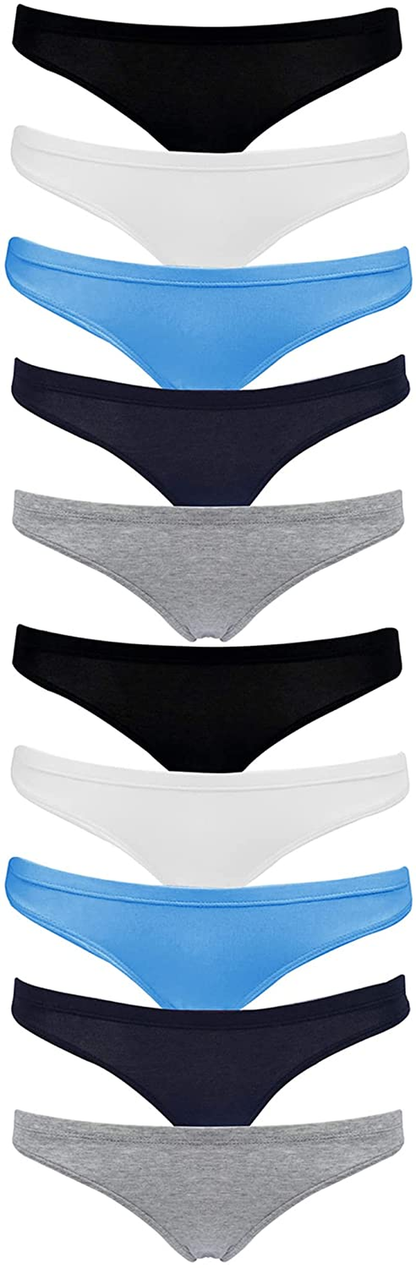 Emprella Women Underwear, 10 Pack Womens Cotton Stretch Bikini Panties for Ladies Apparel & Accessories > Clothing > Underwear & Socks > Underwear Emprella Assorted Small 