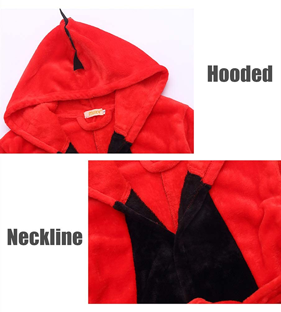 Kids Robes Boys Dinosaur Flannel Hooded Bathrobe Soft Animal Sleepwear Robe Costume Apparel & Accessories > Clothing > Sleepwear & Loungewear > Robes Kylie Max   