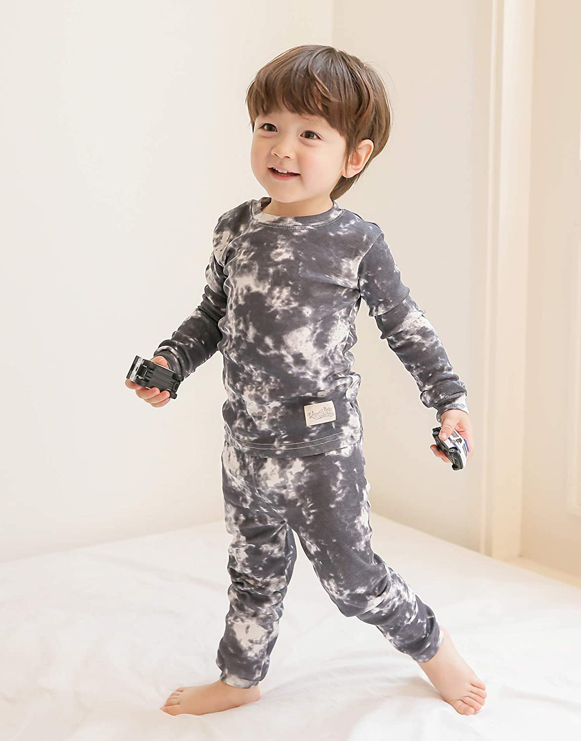VAENAIT BABY 12M-12 Toddler Kids Boys Girls 100% Cotton Marbling Sung Fit Sleepwear Pajamas 2Pcs Pjs Set Apparel & Accessories > Clothing > Sleepwear & Loungewear > Pajamas Kylie Max   