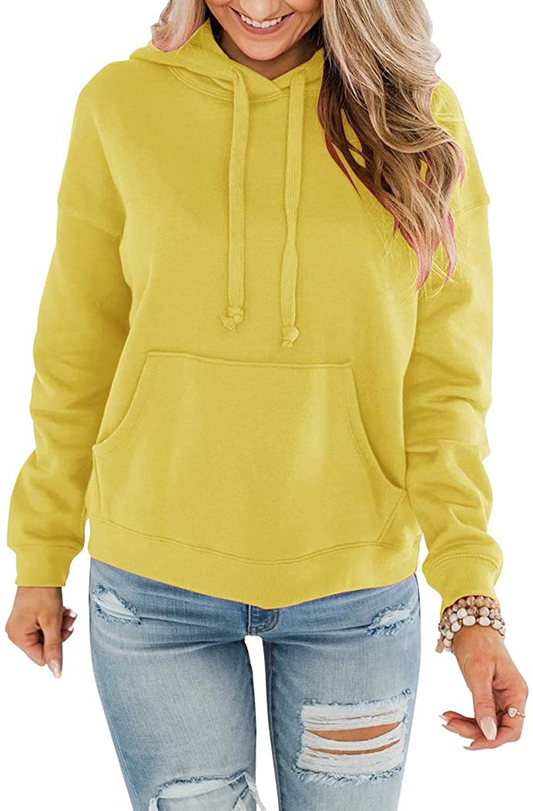 Bingerlily Women'S Casual Hoodies Long Sleeve Solid Lightweight Pullover Tops Loose Sweatshirt with Pocket Apparel & Accessories > Clothing > Activewear Kylie Max   