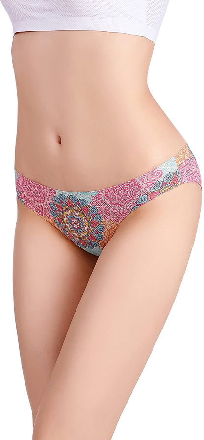 Kingfung Womens Seamless Underwear Sexy Stretch Bikini Panties Low Rise Hipster Ladies Soft Cheeky XS-XL Apparel & Accessories > Clothing > Underwear & Socks > Underwear Kingfung   