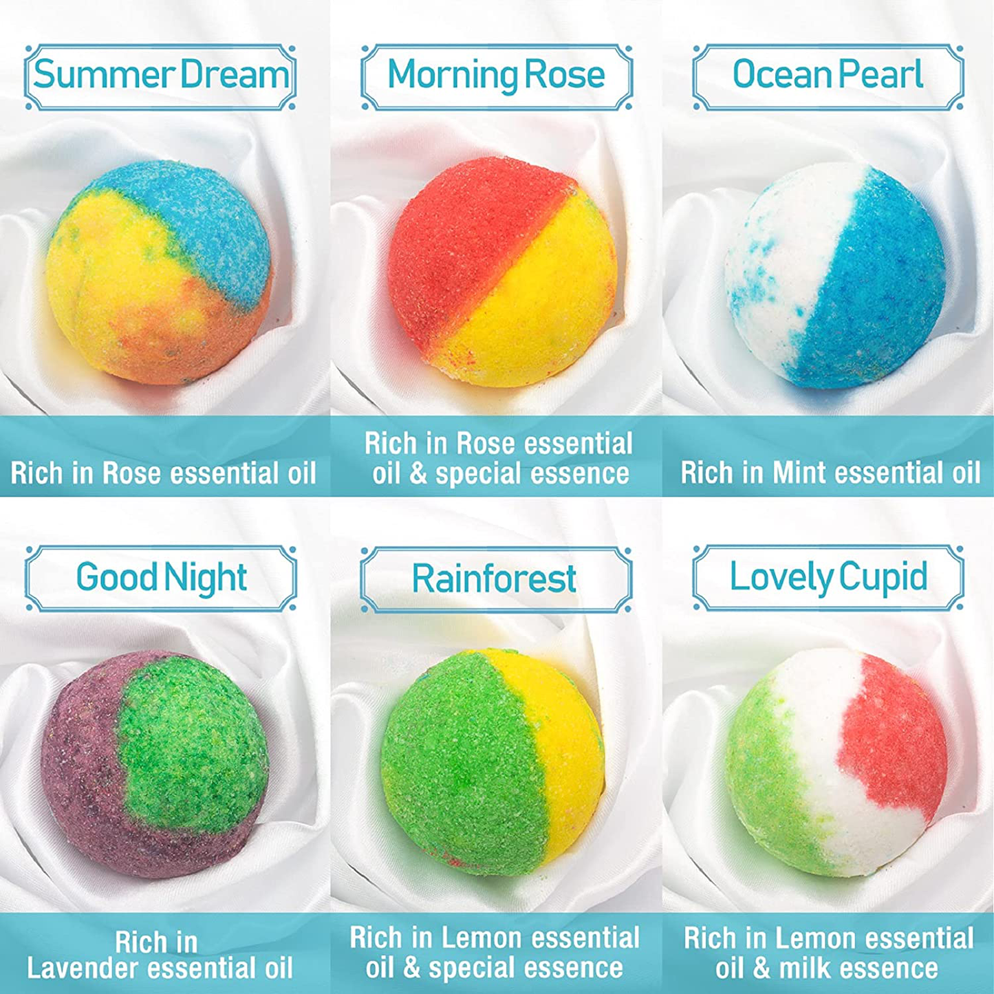 INTEYE 24 Organic & Natural Bath Bombs, Handmade Bubble Bath Bomb Gift Set, Rich in Essential Oil, Shea Butter, Grape Seed Oil, Fizzy Spa to Moisturize Dry Skin, Perfect Gift idea for Women Arts & Entertainment > Party & Celebration > Gift Giving INTEYE   