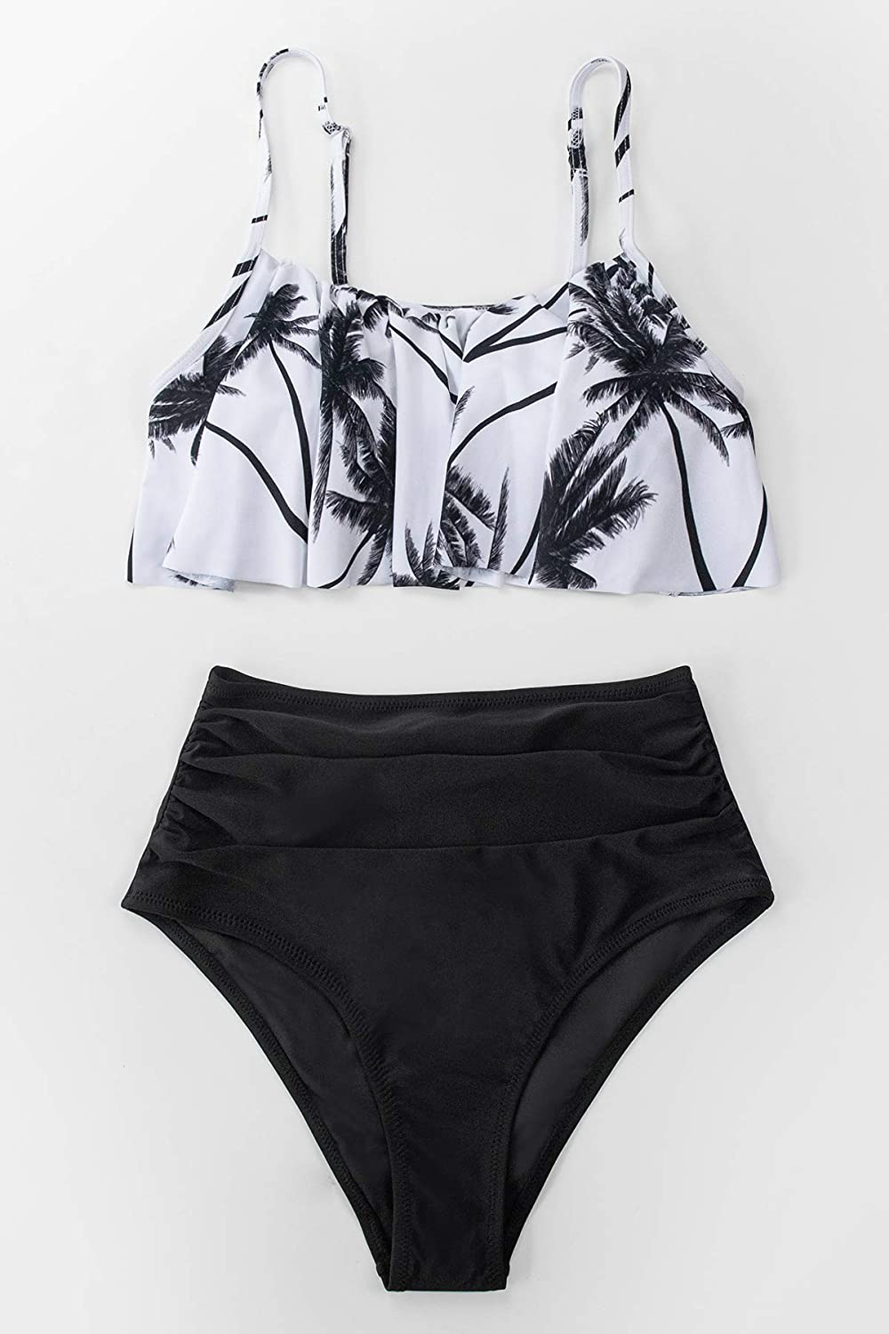 CUPSHE Women'S High Waisted Falbala Bikini Set  Kylie Max   