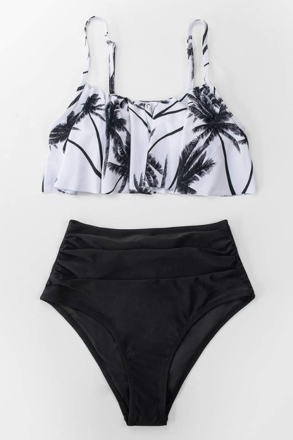 CUPSHE Women'S High Waisted Falbala Bikini Set  Kylie Max   