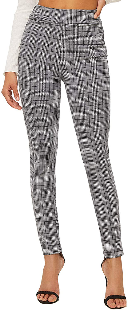 SweatyRocks Women's Casual Skinny Leggings Stretchy High Waisted Work Pants Apparel & Accessories > Clothing > Activewear SweatyRocks   
