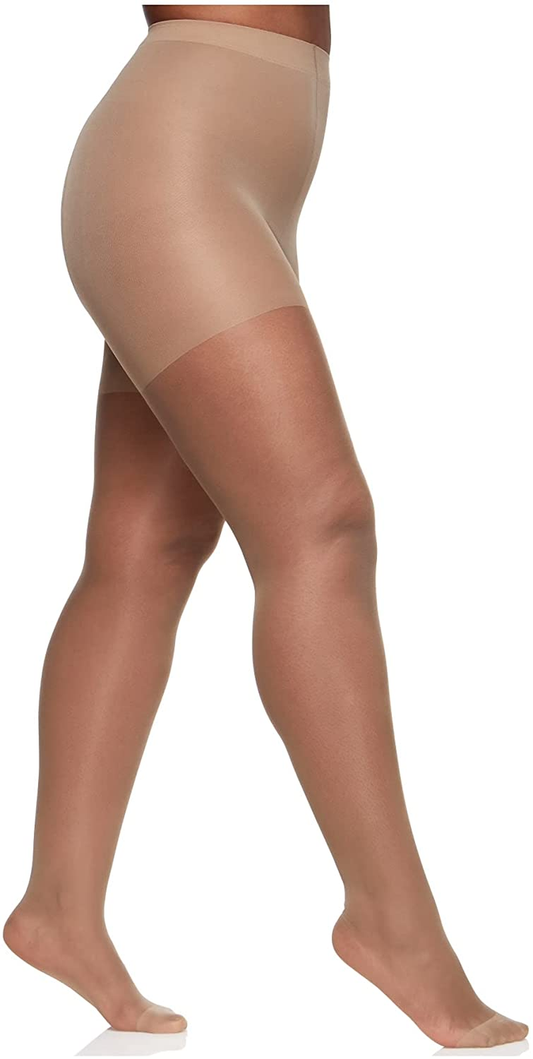 Berkshire Women'S Plus-Size Queen Silky Sheer Control Top Pantyhose - Reinforced Toe Apparel & Accessories > Clothing > Underwear & Socks > Shapewear Berkshire Fantasy Black 5X-Large-6X-Large 