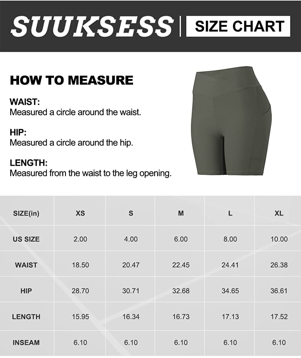 SUUKSESS Women Cross Workout Shorts with Pockets 5" High Waist Booty Biker Short Apparel & Accessories > Clothing > Shorts Kylie Max   