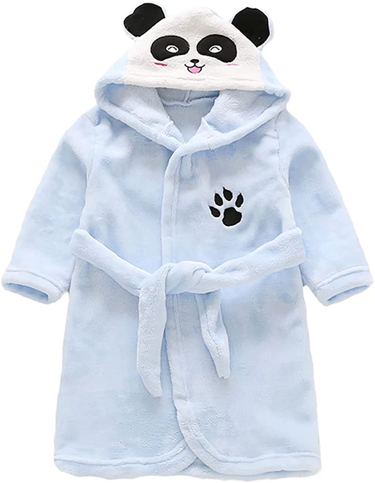 Toddler Baby Boys Girls Cartoon Bathrobe Flannel Robe Winter Night-Robe Apparel & Accessories > Clothing > Sleepwear & Loungewear > Robes Kylie Max   