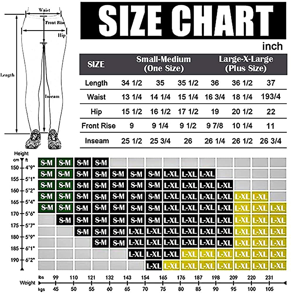 High Waisted Leggings for Women-Womens Black Seamless Workout Leggings Running Tummy Control Yoga Pants Reg&Plus Size Apparel & Accessories > Clothing > Underwear & Socks > Shapewear Hi Clasmix   