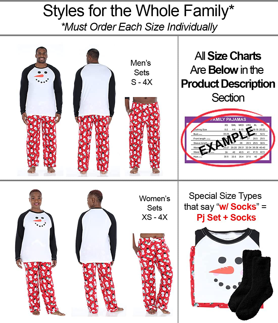 Our Family Pjs Matching Family Red Christmas Pajama Sets Apparel & Accessories > Clothing > Sleepwear & Loungewear > Pajamas Kylie Max   