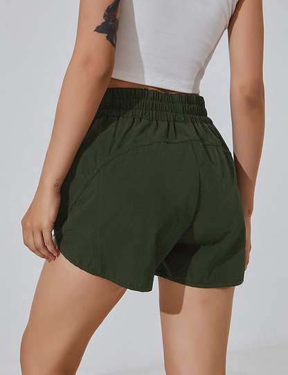 Blooming Jelly Womens High Waisted Running Shorts Athletic Workout Shorts Quick Dry Pants with Zipper Pocket Apparel & Accessories > Clothing > Shorts Kylie Max   
