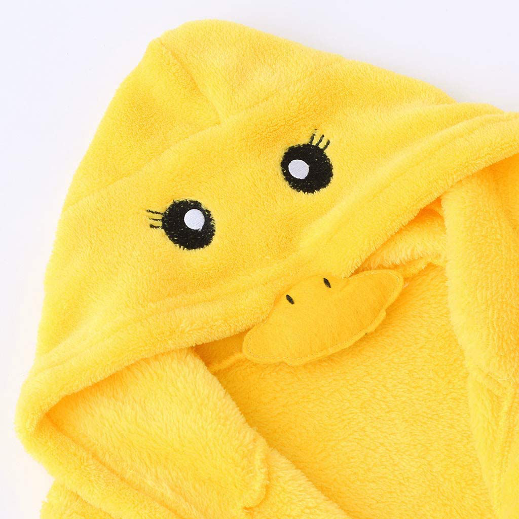 Cute Bathing Robe for 0-12M Baby Boys Girls, Long Sleeve Soft Flannel Hoodies Shower Pajamas Set with Shoes Apparel & Accessories > Clothing > Sleepwear & Loungewear > Robes Kylie Max   