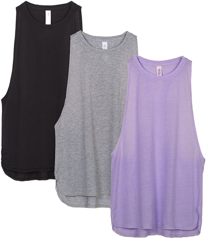 Icyzone Workout Tank Tops for Women - Running Muscle Tank Sport Exercise Gym Yoga Tops Athletic Shirts(Pack of 3) Apparel & Accessories > Clothing > Activewear Kylie Max   