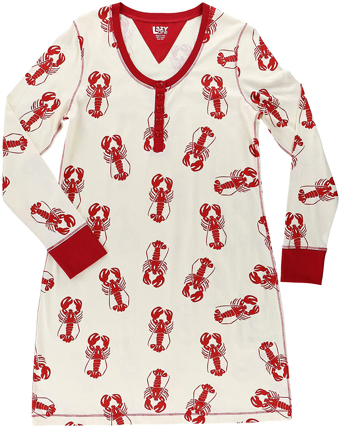 Lazy One Scoop-Neck Sleep Shirt, Nightshirts for Women, Animal-Themed Designs Apparel & Accessories > Clothing > Sleepwear & Loungewear > Nightgowns Kylie Max   