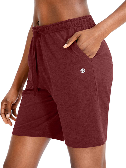 G Gradual Women'S Bermuda Shorts Jersey Shorts with Deep Pockets 7" Long Shorts for Women Lounge Walking Athletic Apparel & Accessories > Clothing > Shorts Kylie Max   