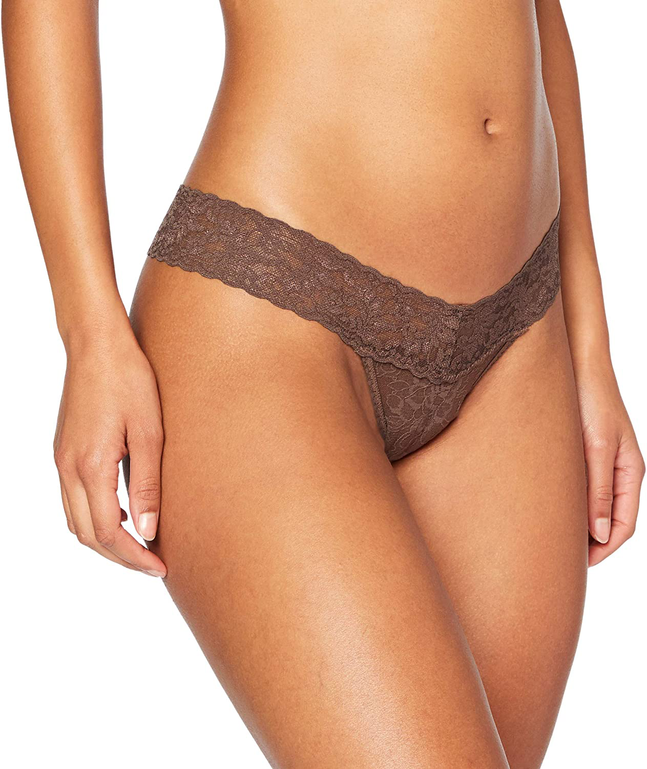 hanky panky, Signature Lace Low Rise Thong, One Size (2-12) Apparel & Accessories > Clothing > Underwear & Socks > Underwear hanky panky Cappuccino One Size 