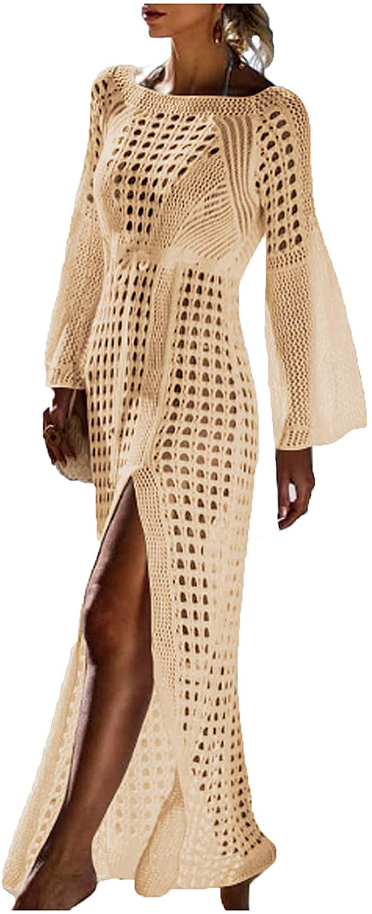 Wander Agio Beach Tops Sexy Floral Cover Dresses Bikini Cover-Ups Net Long Skirt Apparel & Accessories > Clothing > Swimwear Kylie Max Long Skirt Dark Beige  