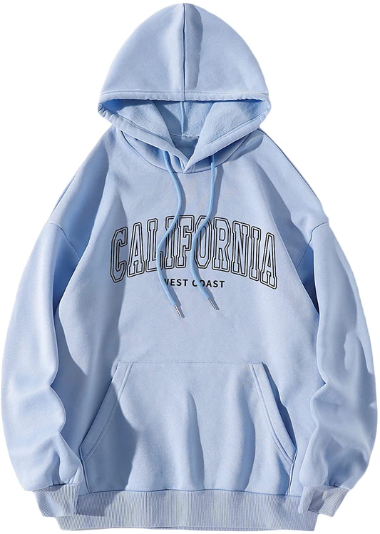 SOLY HUX Women'S Casual California Hoodie Long Sleeve Drawstring Pullover Sweatshirt Apparel & Accessories > Clothing > Activewear Kylie Max   