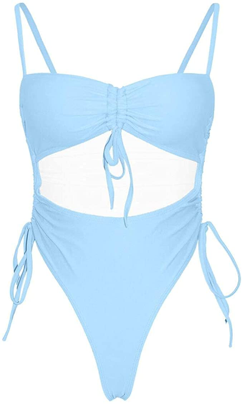 Ioiom Womens Sexy High Waisted One Piece Swimsuit Tummy Control Swimwear Apparel & Accessories > Clothing > Swimwear Kylie Max   