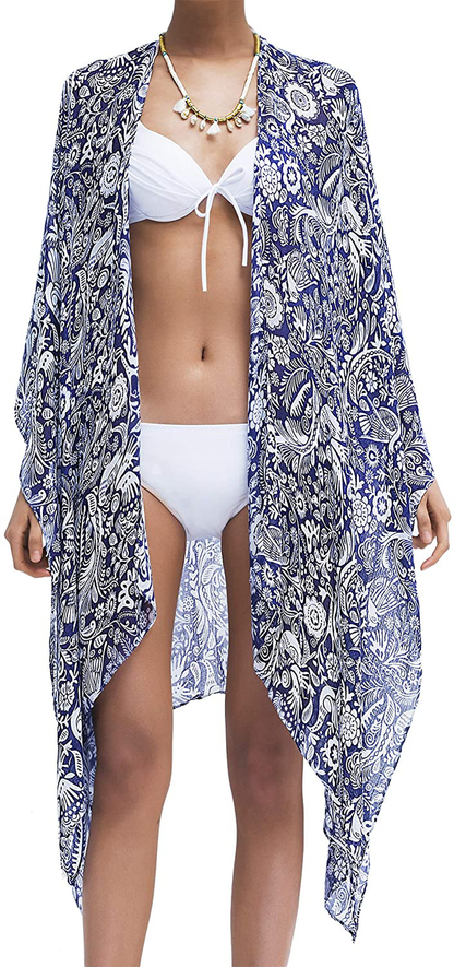 Moss Rose Women Summer Bikini Kimono Bathing Suit Cover Ups for Swimwear Apparel & Accessories > Clothing > Swimwear Kylie Max   