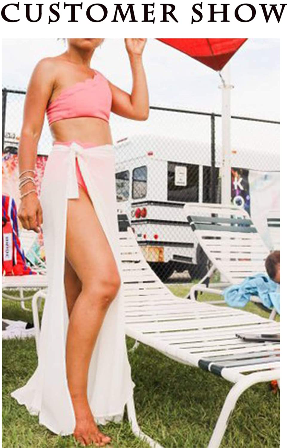 LIENRIDY Women'S Swimsuit Cover up Summer Beach Wrap Skirt Swimwear Bikini Cover-Ups Apparel & Accessories > Clothing > Swimwear Kylie Max   