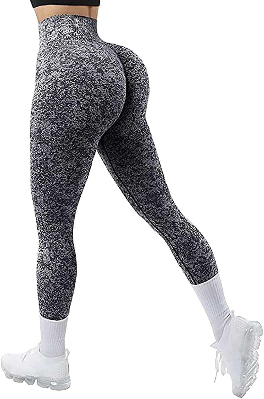 OMKAGI Women Scrunch Butt Lifting Leggings Seamless High Waisted Workout Yoga Pants Apparel & Accessories > Clothing > Activewear OMKAGI 797-black Medium 
