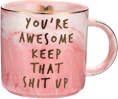 Thank You Gifts - Funny Inspirational, Thoughtful, Birthday, Friendship, New Job Gifts Ideas for Women Friends, Coworkers, Boss, Employee - Graduation Gifts for Her - Ceramic Coffee Cup Arts & Entertainment > Party & Celebration > Gift Giving Hendson   