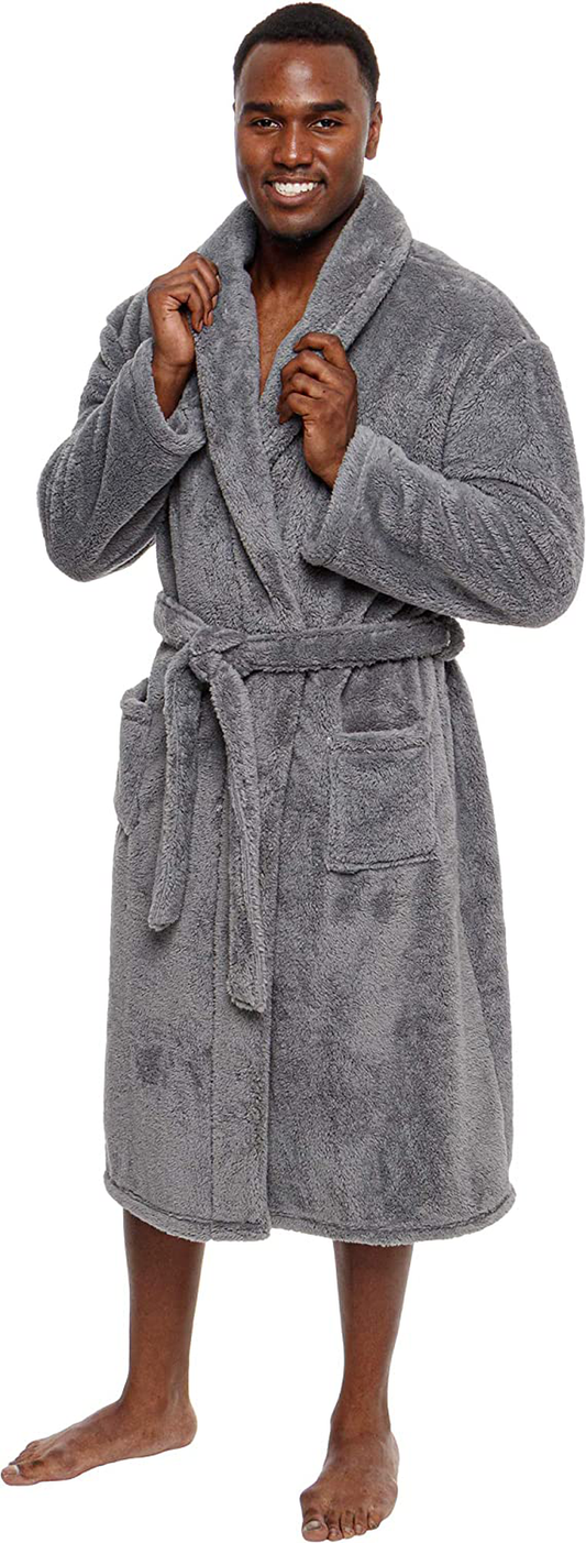 Ross Michaels Mens Luxury Robe Big & Tall - Plush Fleece Bathrobe 400GSM Mid Apparel & Accessories > Clothing > Sleepwear & Loungewear > Robes Kylie Max   