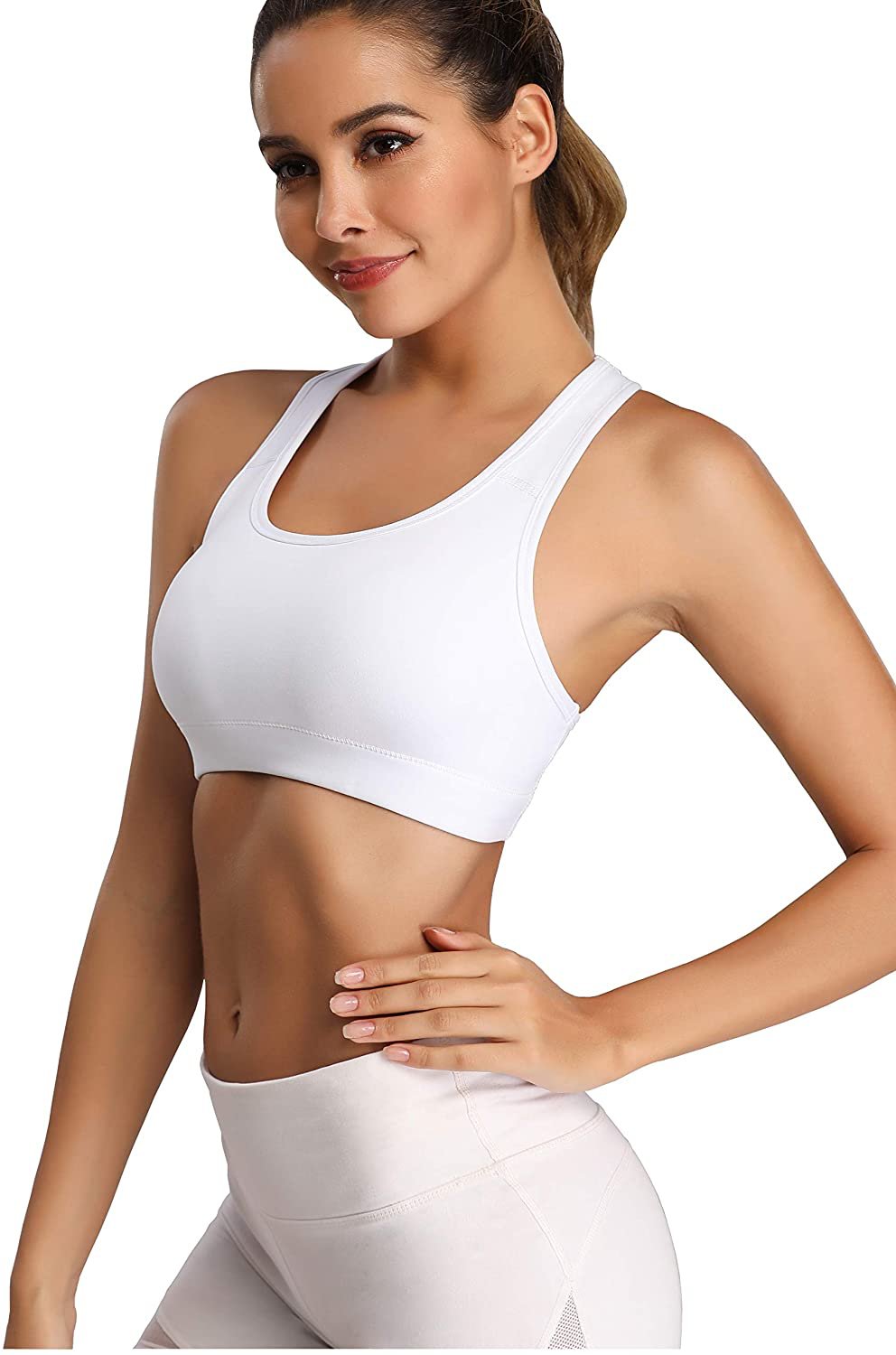 Oalka Women'S Racerback Sports Fitness Support Workout Running Bras Apparel & Accessories > Clothing > Underwear & Socks > Bras Kylie Max   