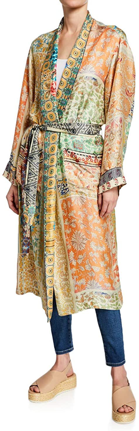 Johnny Was Prima Robe - C46719-3 Apparel & Accessories > Clothing > Sleepwear & Loungewear > Robes Johnny Was Multi X-Large 