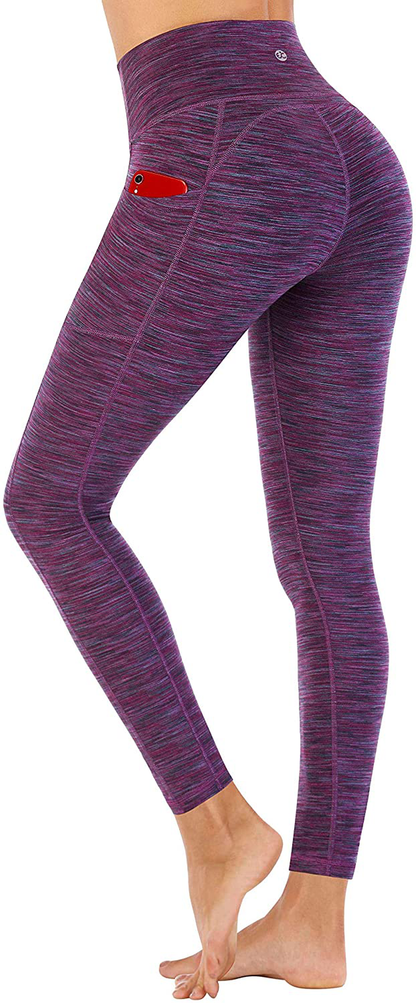 Ewedoos Women's Yoga Pants with Pockets - Leggings with Pockets, High Waist Tummy Control Non See-Through Workout Pants Apparel & Accessories > Clothing > Activewear Ewedoos New Mauve X-Large 