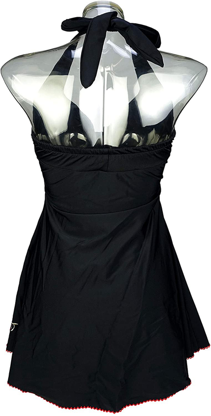 COCOSHIP Vintage Sailor Pin up Swimsuit Retro One Piece Skirtini Cover up Swimdress(Fba) Apparel & Accessories > Clothing > Swimwear Kylie Max   