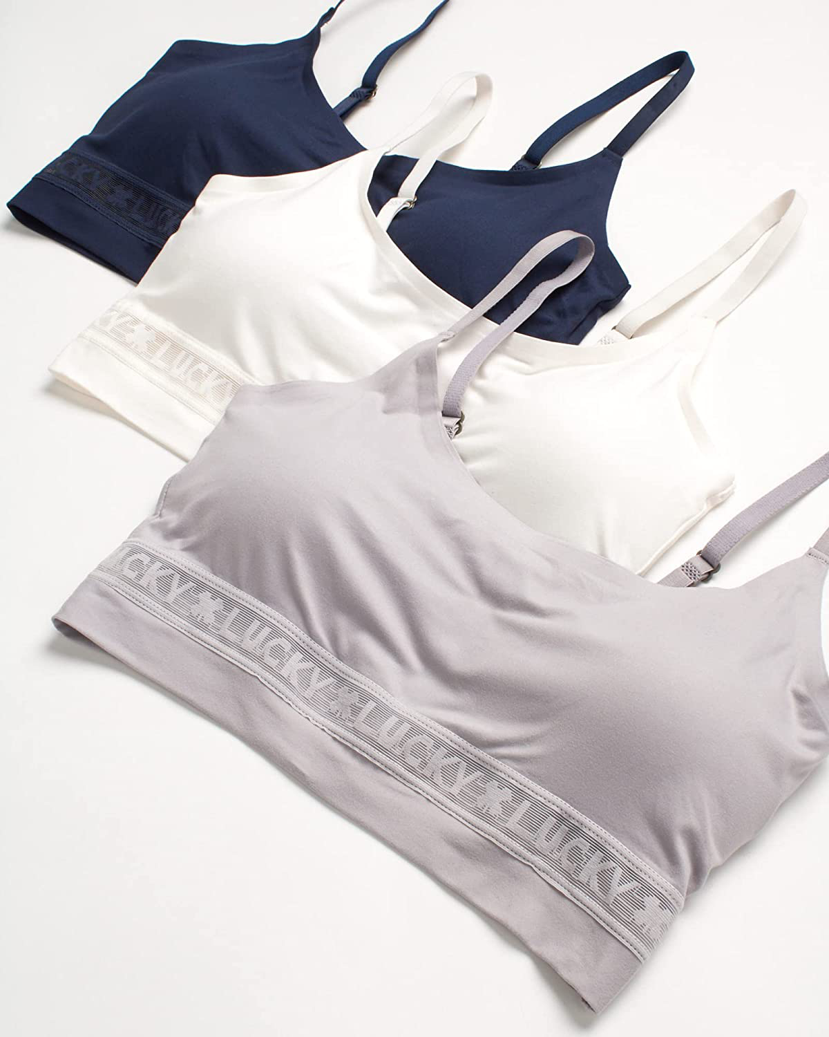 Lucky Brand Women’S Bra – 3 Pack Seamless Comfort Crop Cami Lounge Bralette (S-XL) Apparel & Accessories > Clothing > Underwear & Socks > Bras Kylie Max   