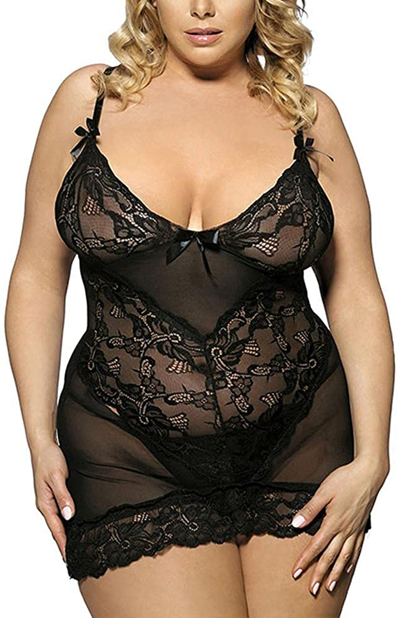 Women Sexy Lingerie,Ladies Sling Bodysuit Strappy Underwear,Exotic Bras Garters Panties Lace Baby Dolls Bustiers Corsets Apparel & Accessories > Clothing > Underwear & Socks > Shapewear AKshehe #2black Large 