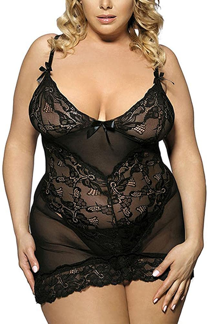 Women Sexy Lingerie,Ladies Sling Bodysuit Strappy Underwear,Exotic Bras Garters Panties Lace Baby Dolls Bustiers Corsets Apparel & Accessories > Clothing > Underwear & Socks > Shapewear AKshehe #2black Large 