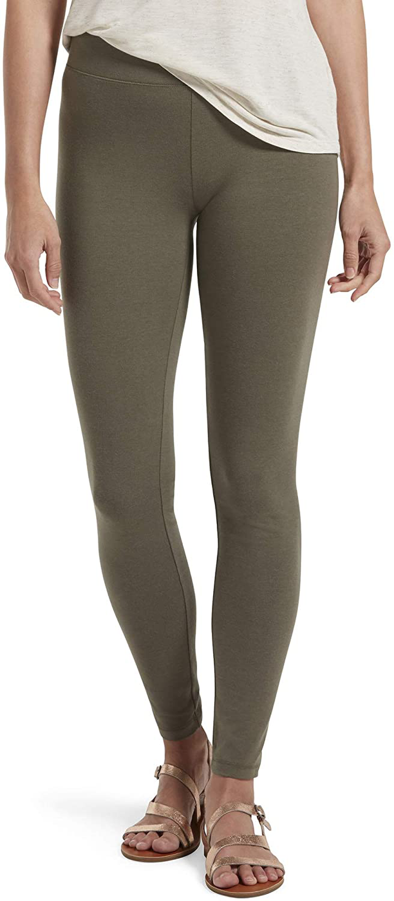 HUE Women's Cotton Ultra Legging with Wide Waistband, Assorted Apparel & Accessories > Clothing > Activewear HUE Bungee Cord Large 