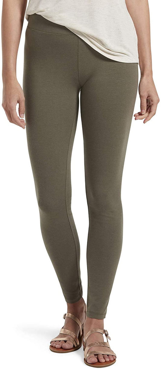 HUE Women's Cotton Ultra Legging with Wide Waistband, Assorted Apparel & Accessories > Clothing > Activewear HUE Bungee Cord Large 