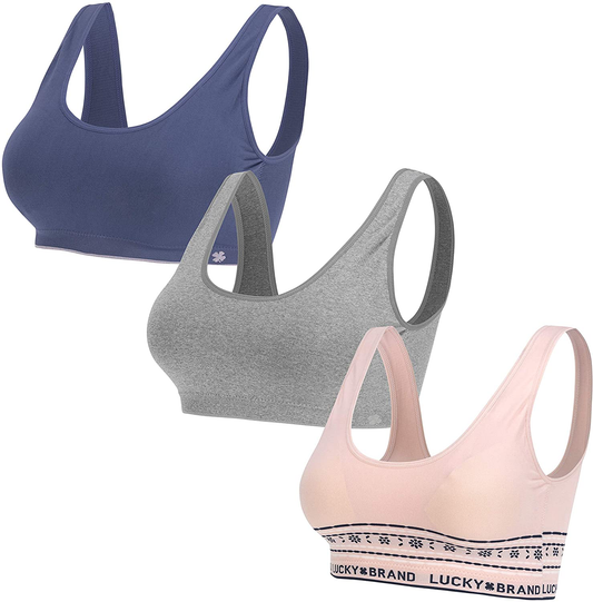 Lucky Brand Women’S Bra – 3 Pack Seamless Comfort Crop Cami Lounge Bralette (S-XL) Apparel & Accessories > Clothing > Underwear & Socks > Bras Kylie Max   