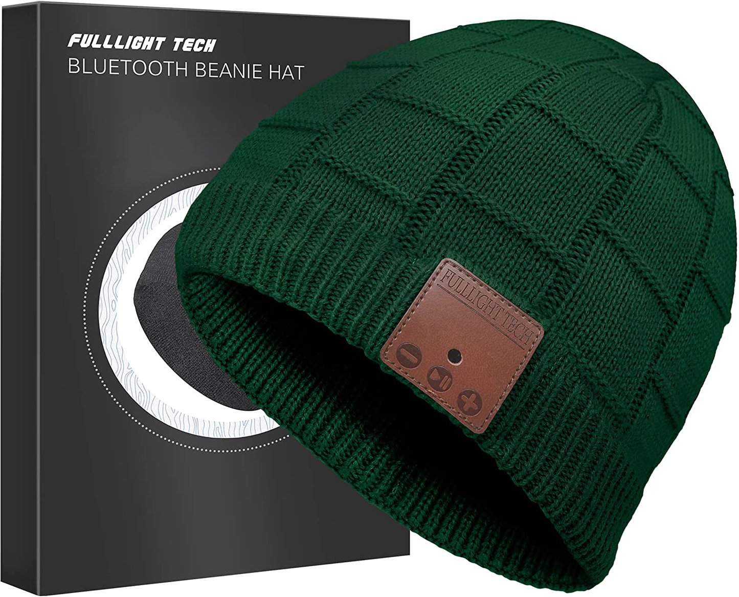 Upgraded Bluetooth Beanie Hat with Headphones Unique Tech Gifts Arts & Entertainment > Party & Celebration > Gift Giving FULLLIGHT TECH Olive Medium 