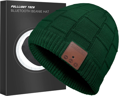 Upgraded Bluetooth Beanie Hat with Headphones Unique Tech Gifts Arts & Entertainment > Party & Celebration > Gift Giving FULLLIGHT TECH Olive Medium 